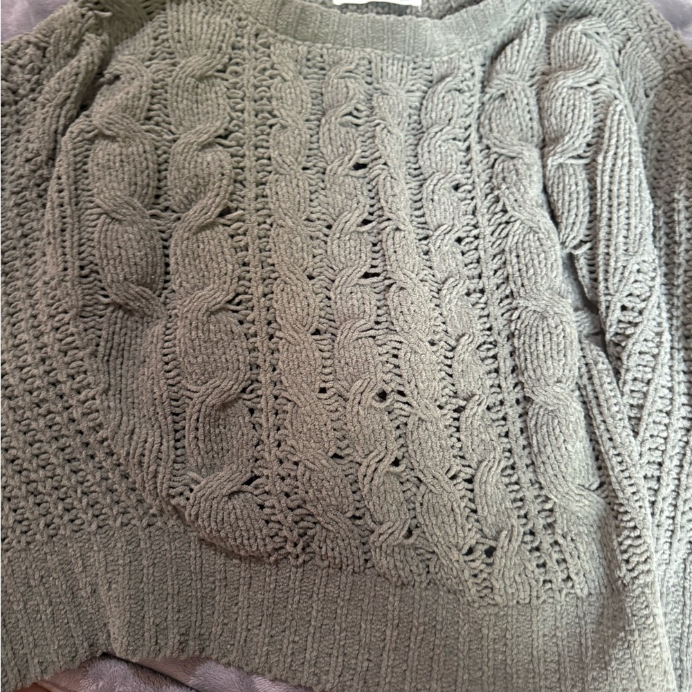 Arizona Jean Company Green Crew Neck Sweater Soft Knit